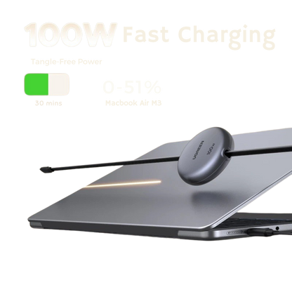 UGREEN 100W USB-C to USB-C Retractable Cable (1m)