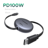 UGREEN 100W USB-C to USB-C Retractable Cable (1m)