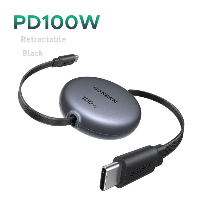 UGREEN 100W USB-C to USB-C Retractable Cable (1m)