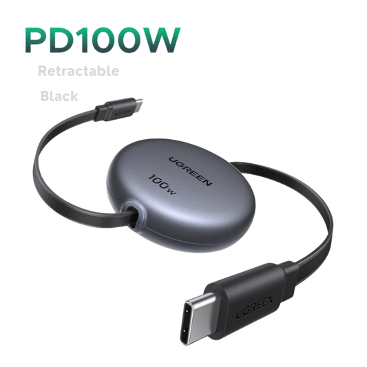 UGREEN 100W USB-C to USB-C Retractable Cable (1m)