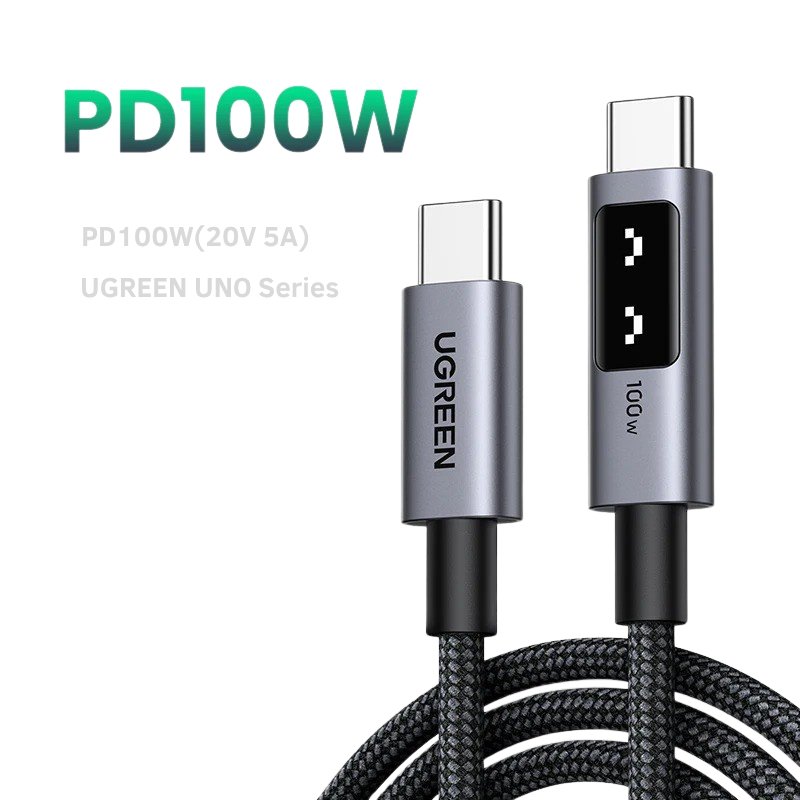 UGREEN UNO 100W Braided USB-C to USB-C Cable (1m)