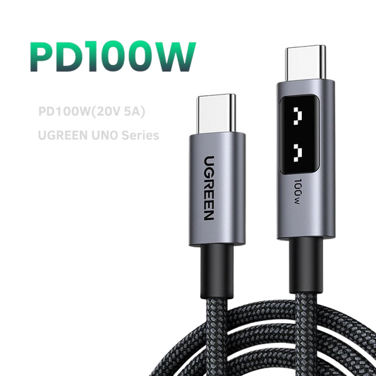 UGREEN UNO 100W Braided USB-C to USB-C Cable (1m)