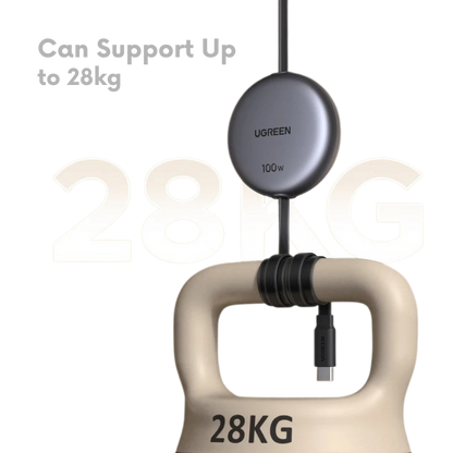 UGREEN 100W USB-C to USB-C Retractable Cable (1m)